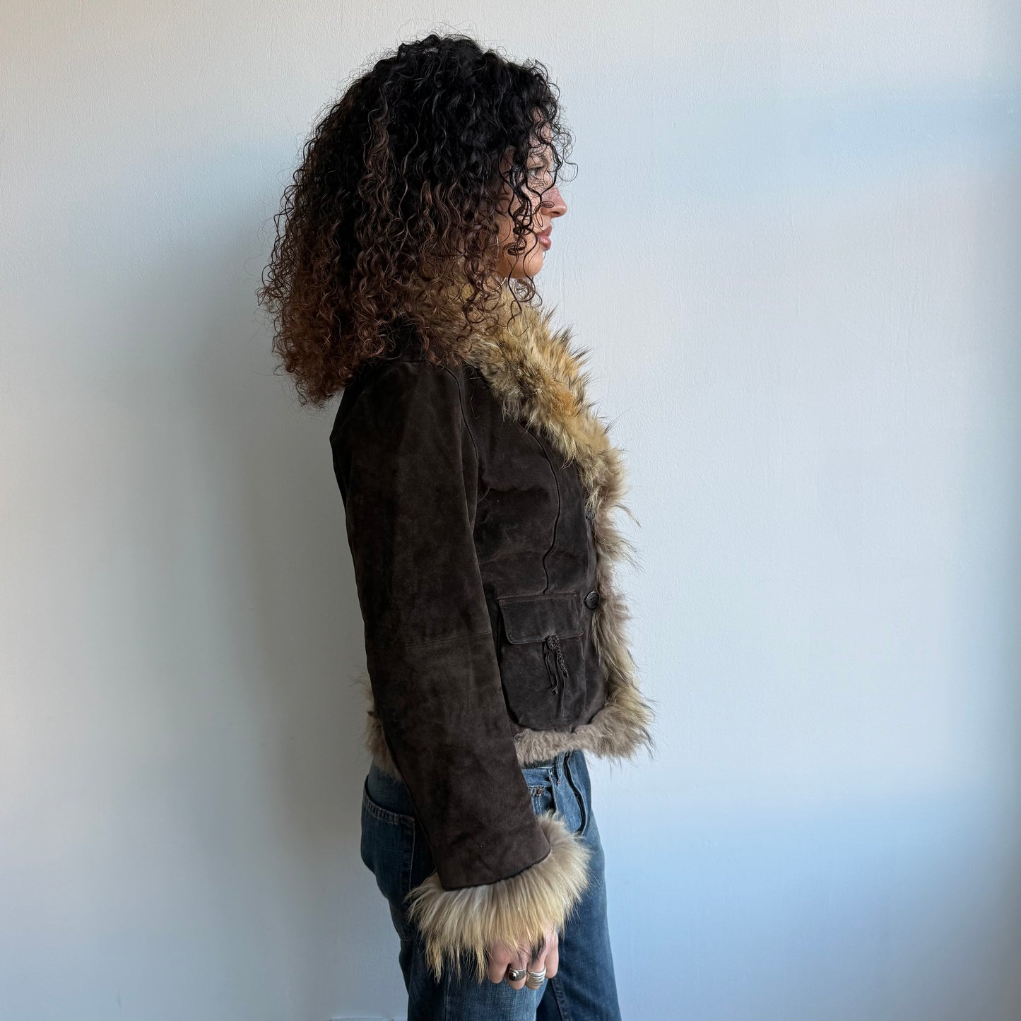 Brown suede afghan coat - Size S