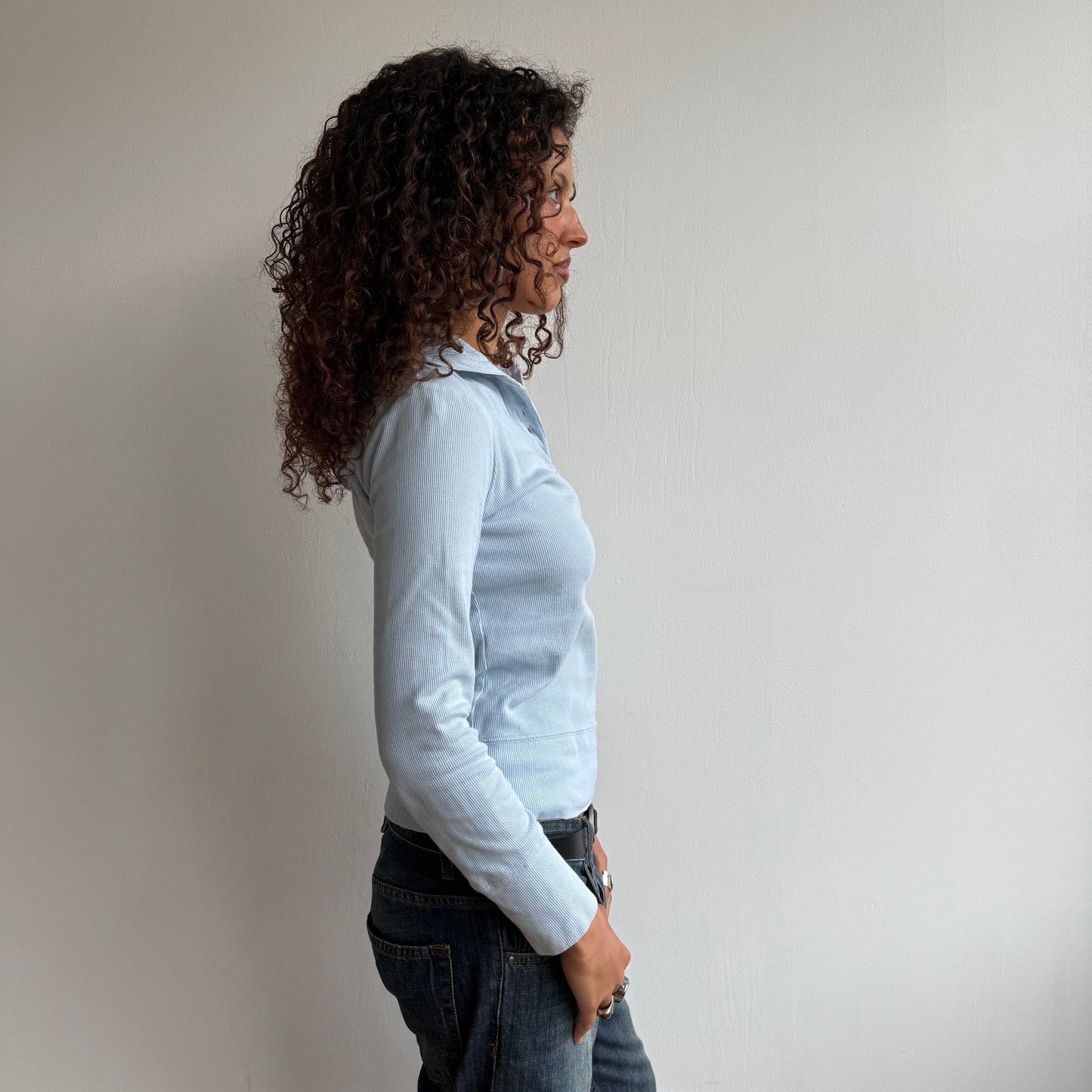 Blue hooded top - Size S/M