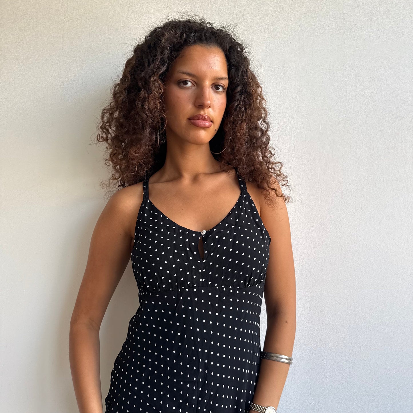 Polka dot keyhole dress - Size S