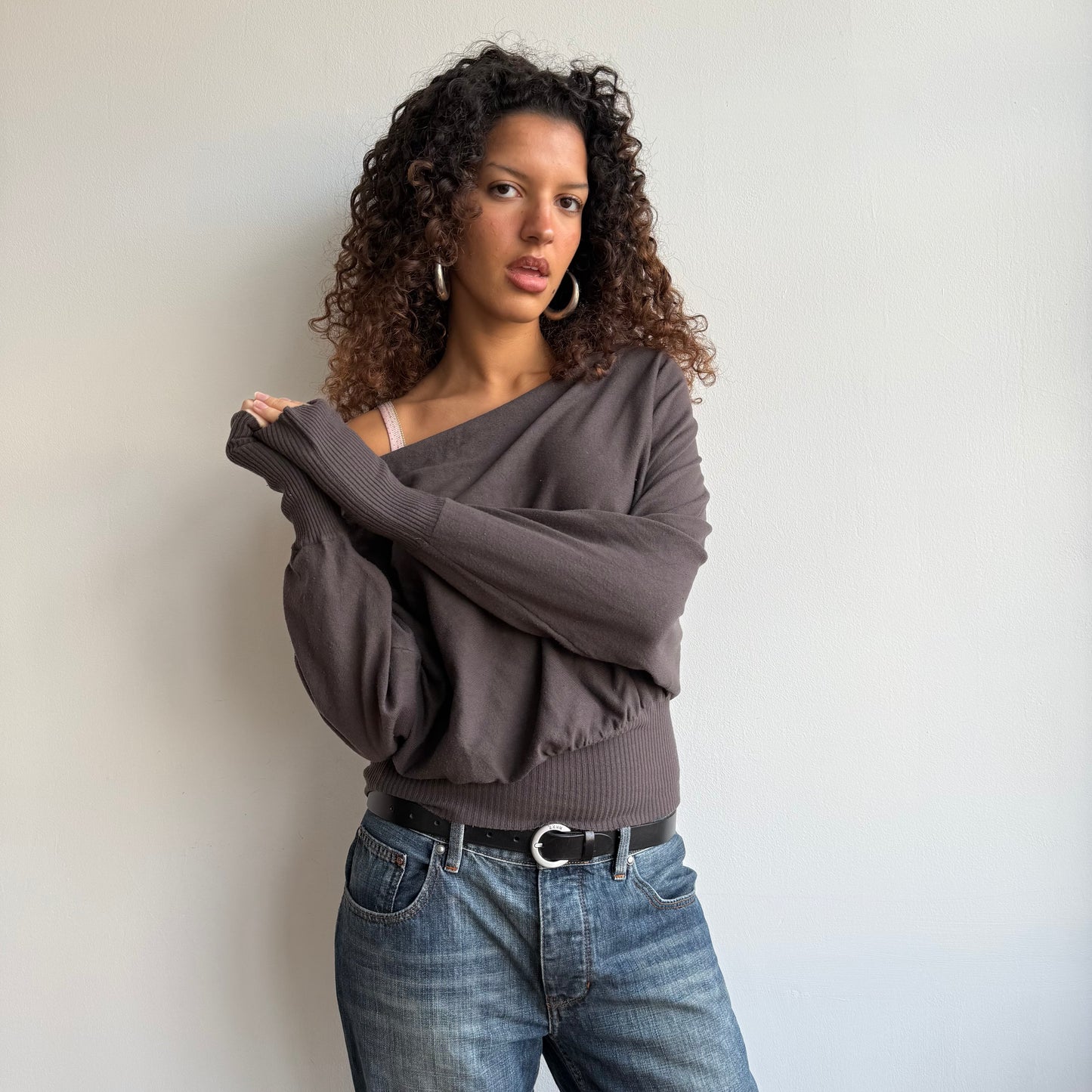 Brown slouchy knit - Size S/M