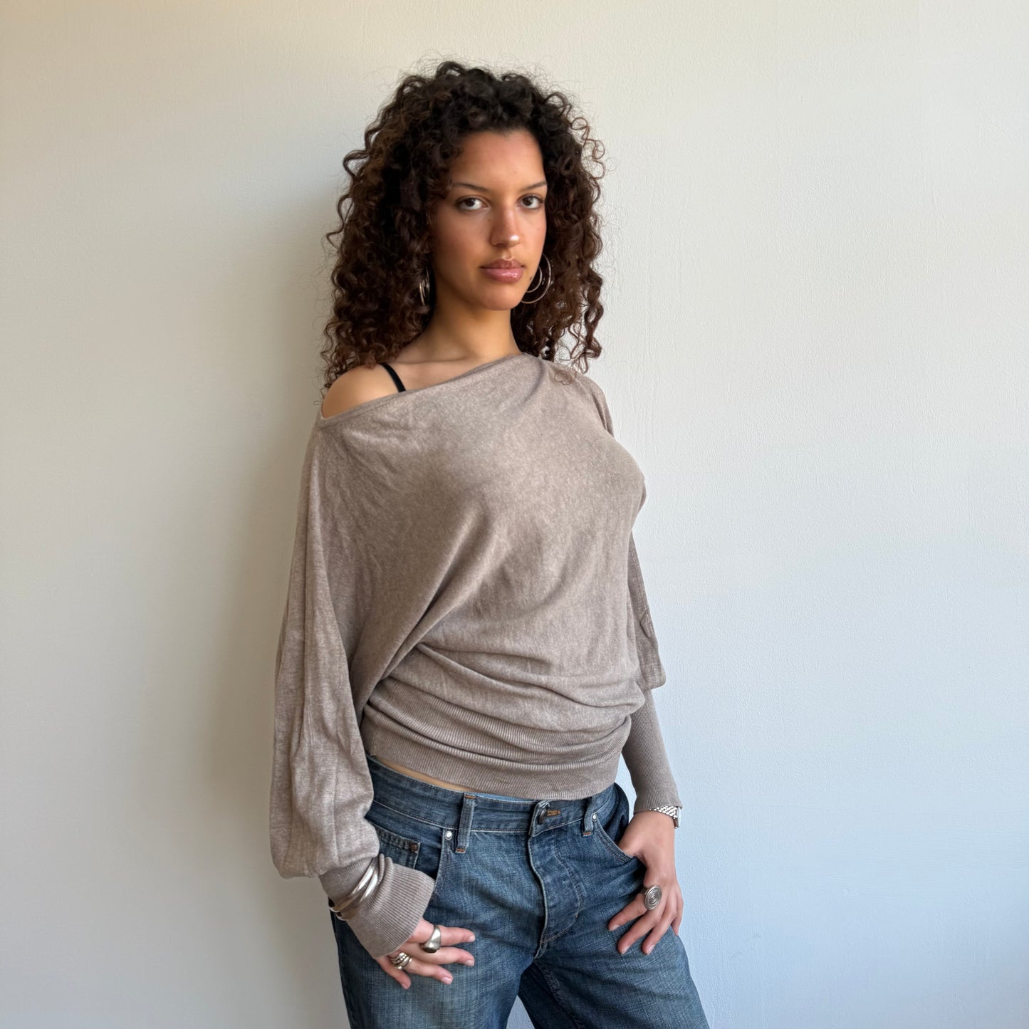 Taupe slouchy knit - Size M