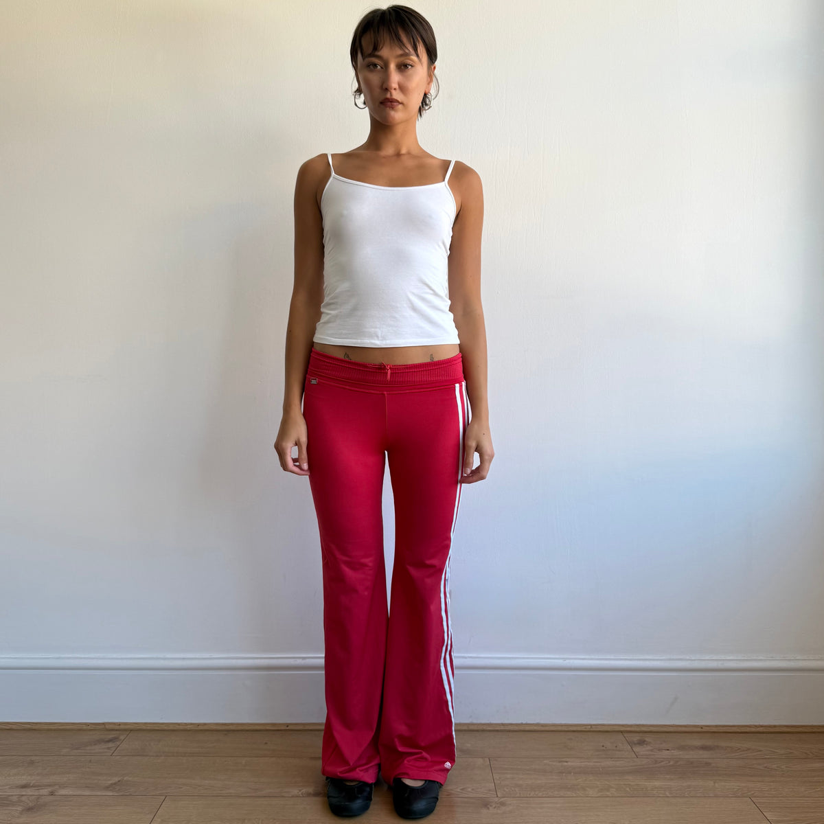 Red Adidas toggle waist yoga pants - Size S