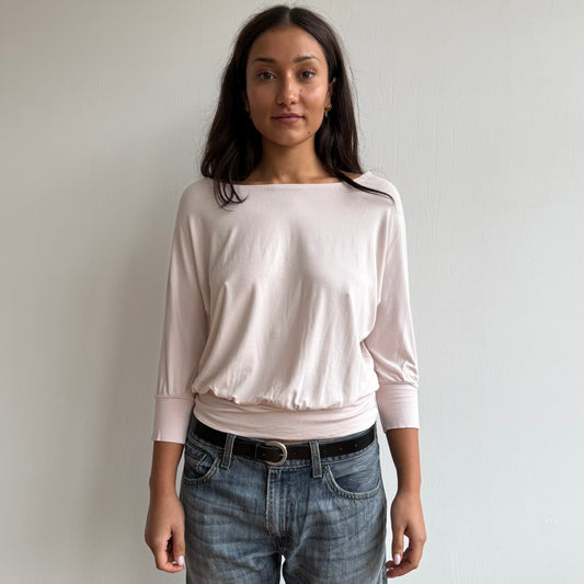 Pale pink batwing top - Size S
