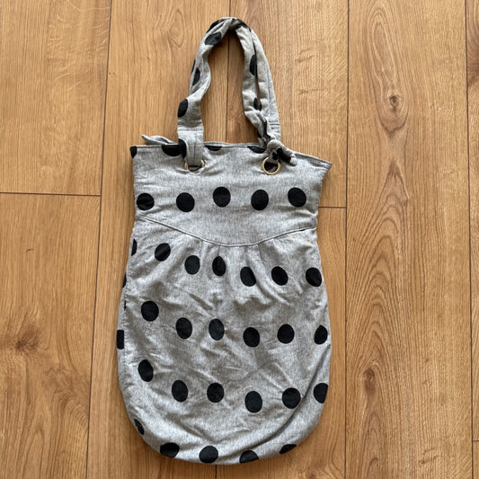Grey polka dot tote bag - One Size