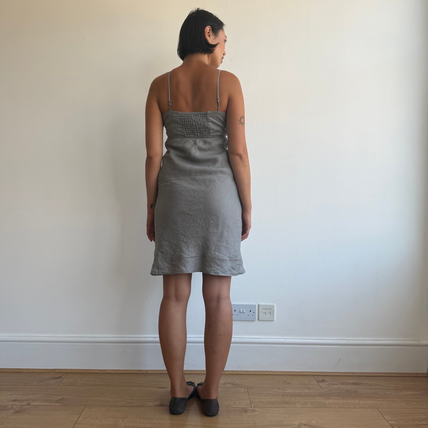Taupe milkmaid dress - Size S