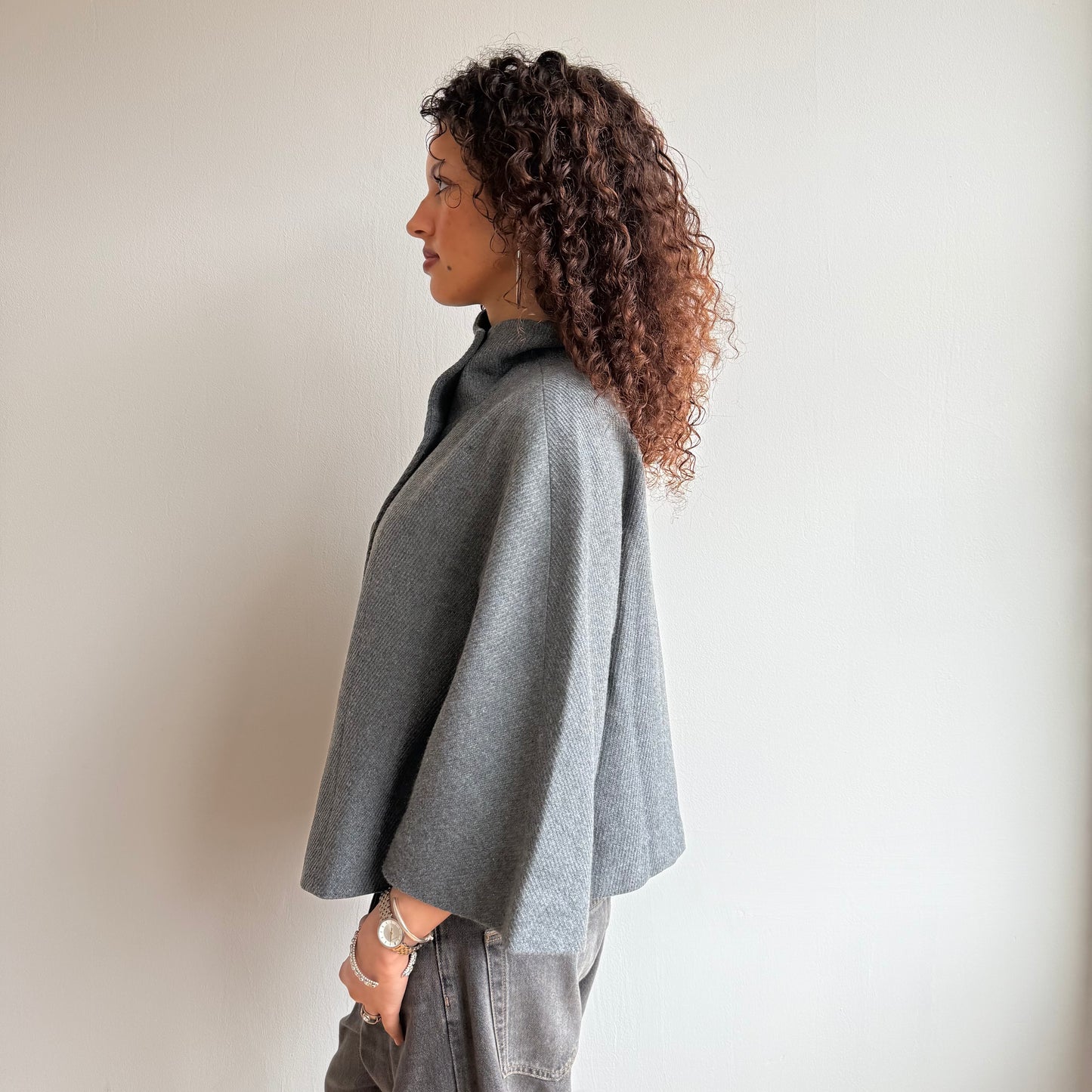 Grey swing coat - Size M