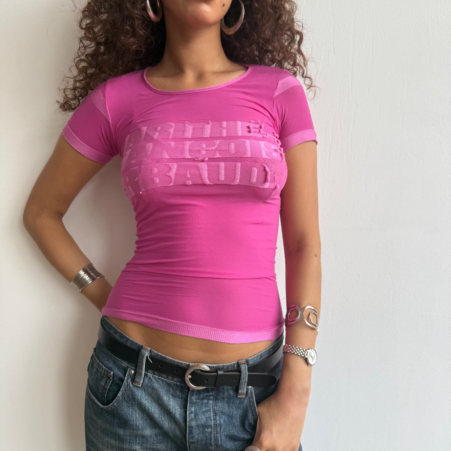 Marithé et Francois Girbaud mesh top - Size S