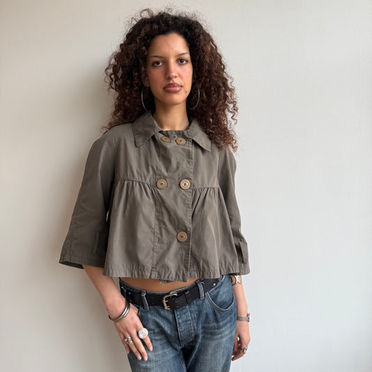 Khaki swing peacoat - Size M