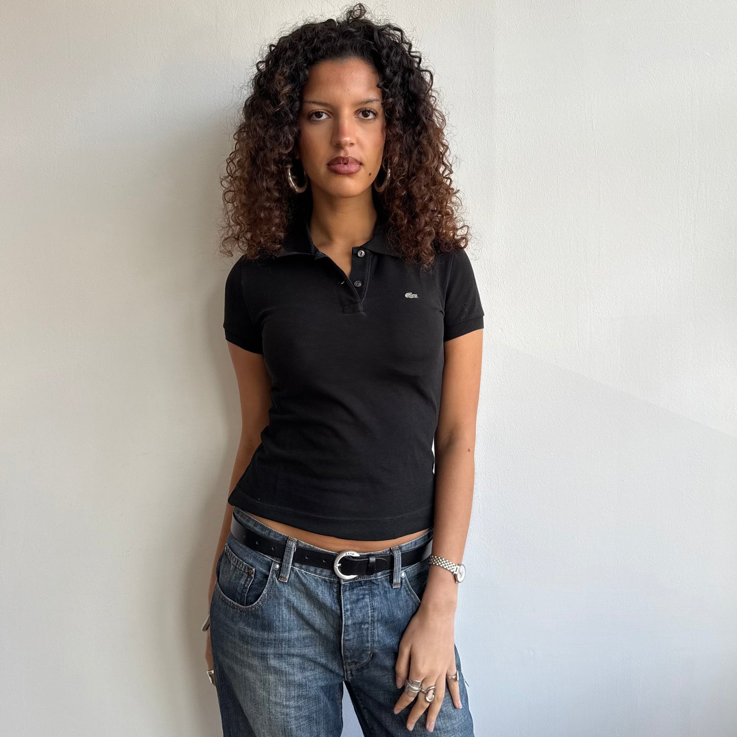 Black Lacoste polo - Size S