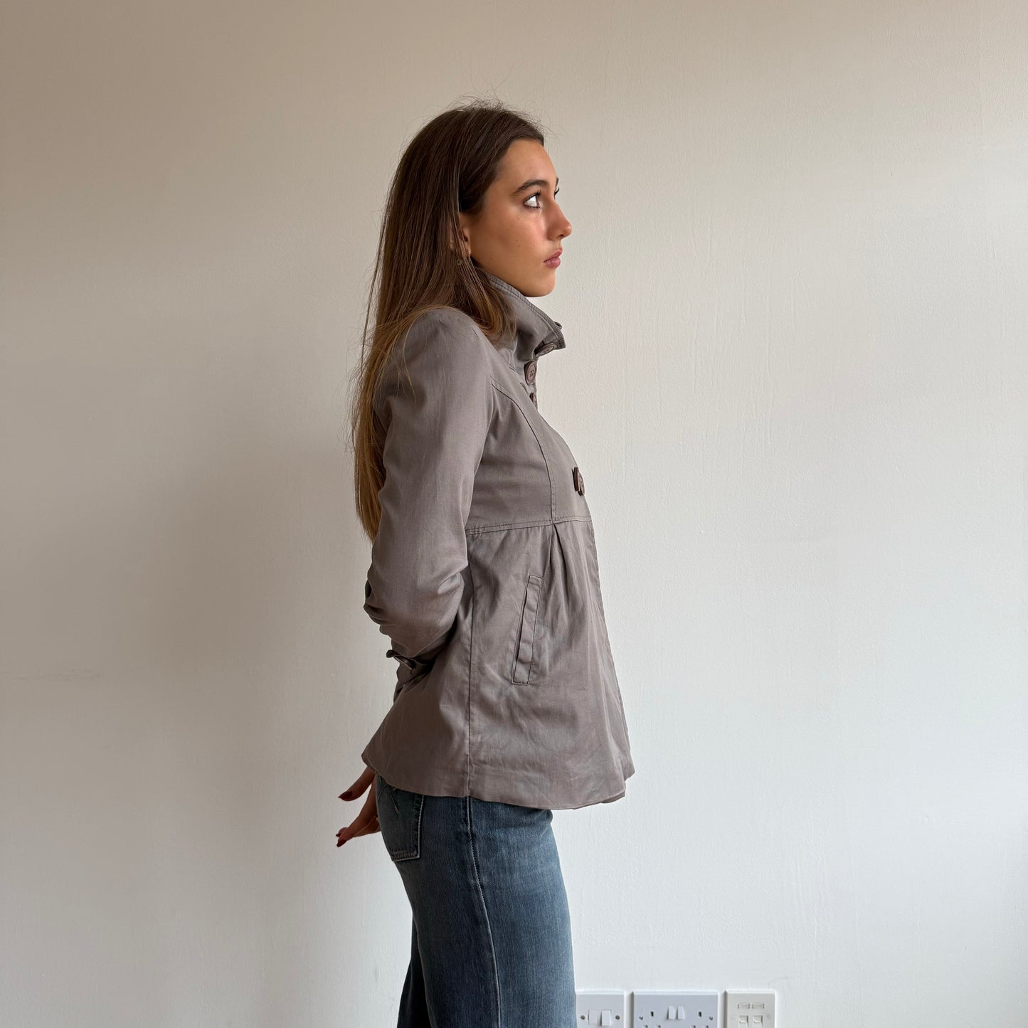 Taupe peacoat - Size S