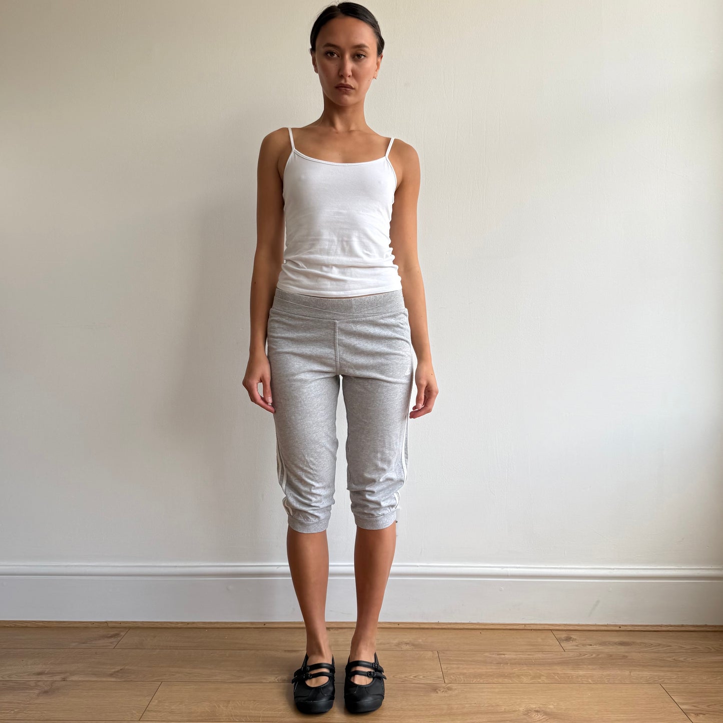 Grey Adidas sporty capris - Size S
