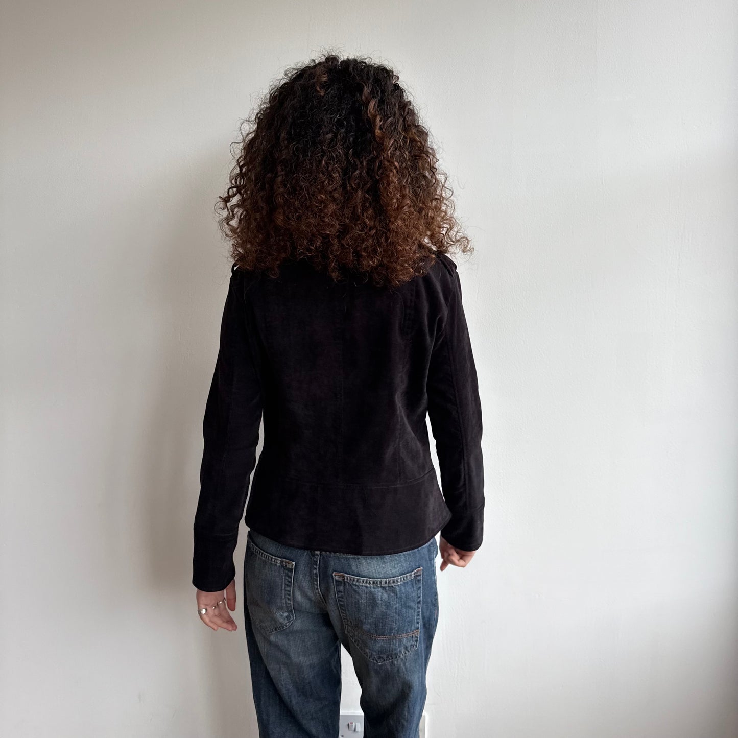 Velours black military jacket - Size M/L