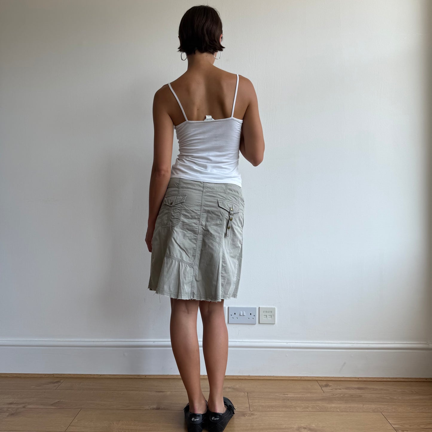 Khaki cargo tassel skirt - Size S