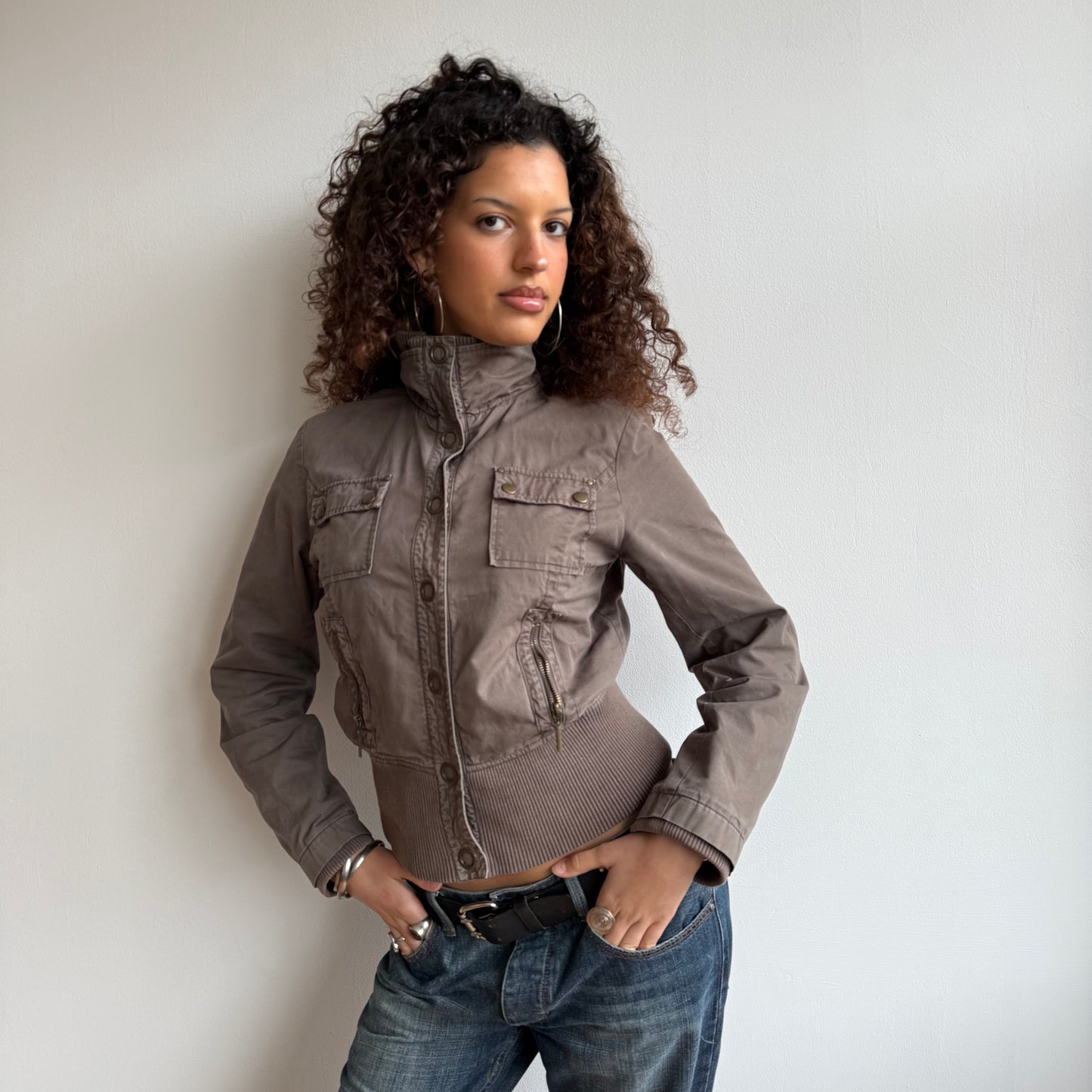 Khaki cargo jacket - Size S