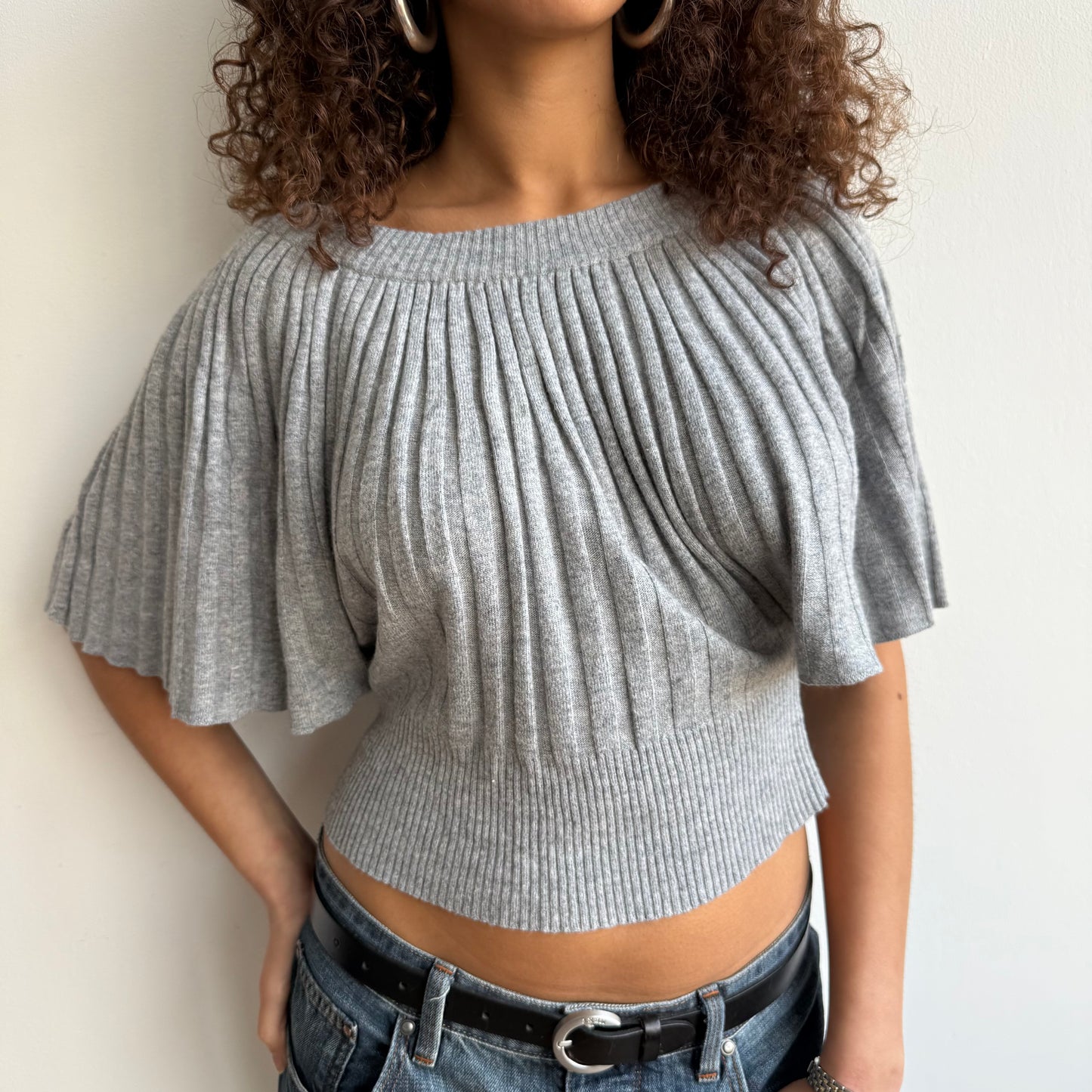 Light grey batwing knit - Size S