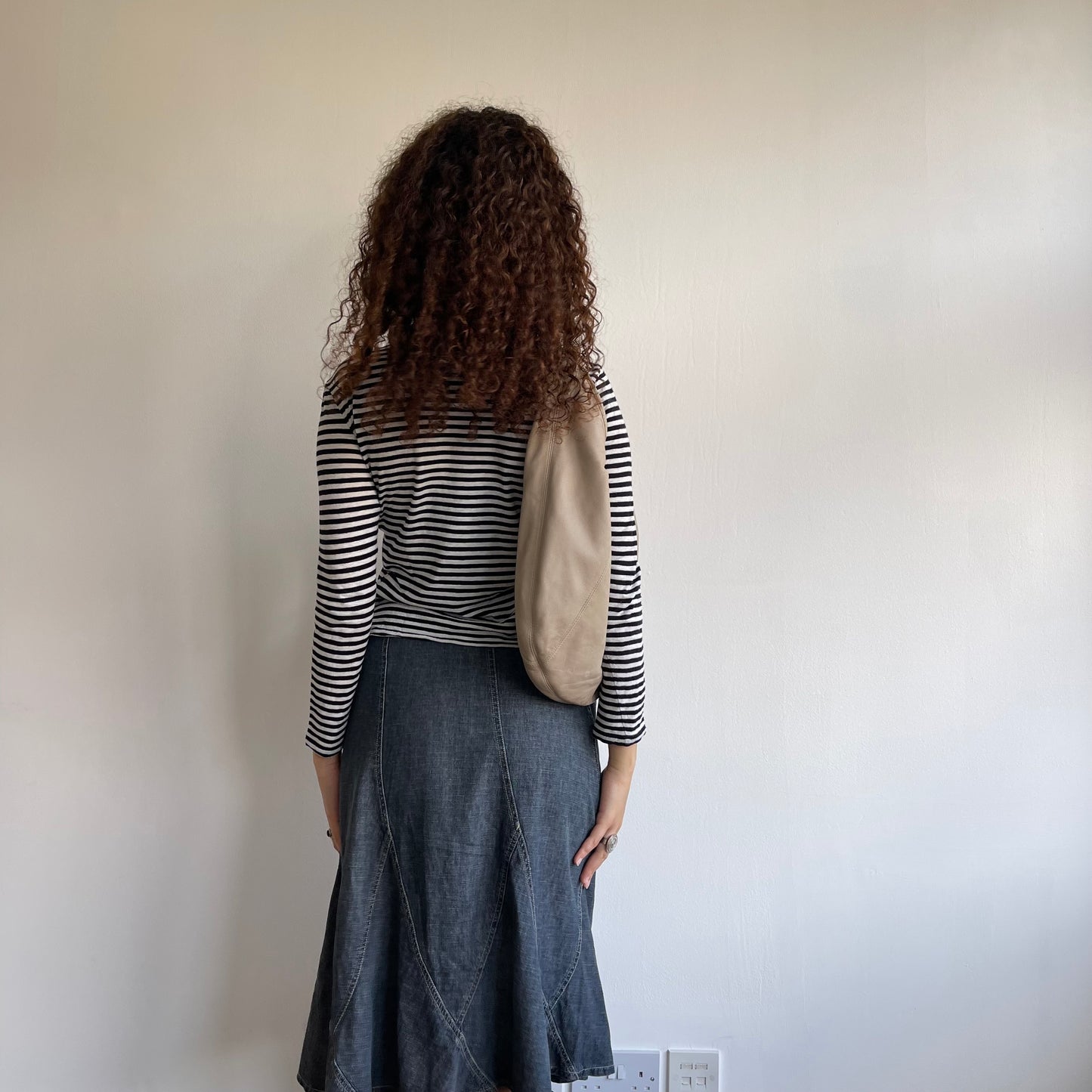 Leather hobo bag
