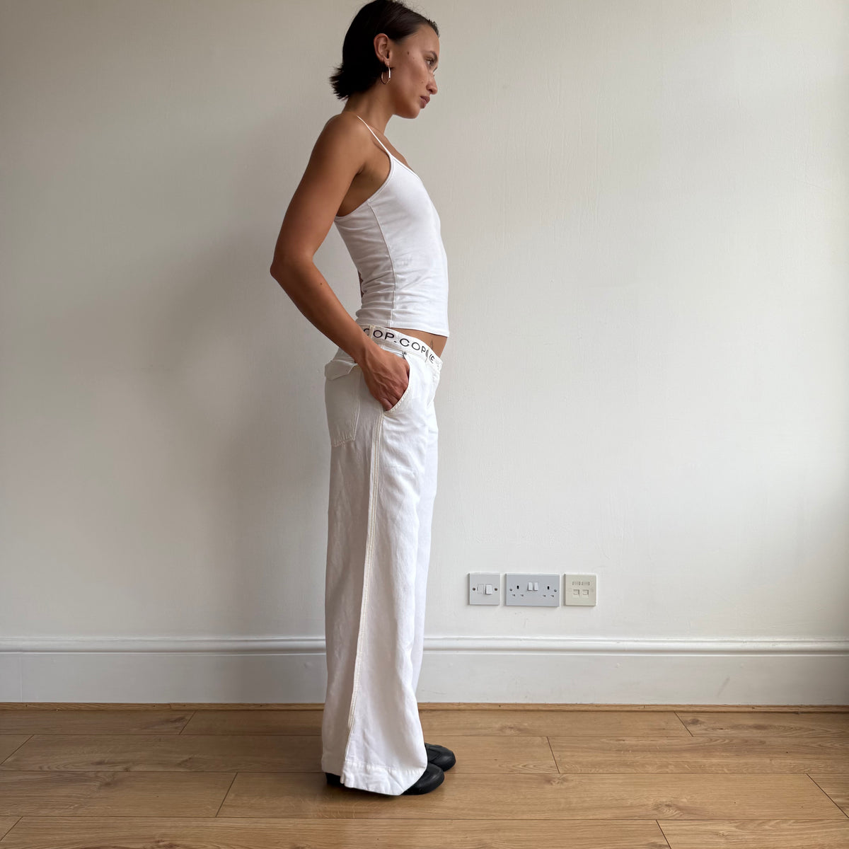 Cop Copine white linen trousers - Size M