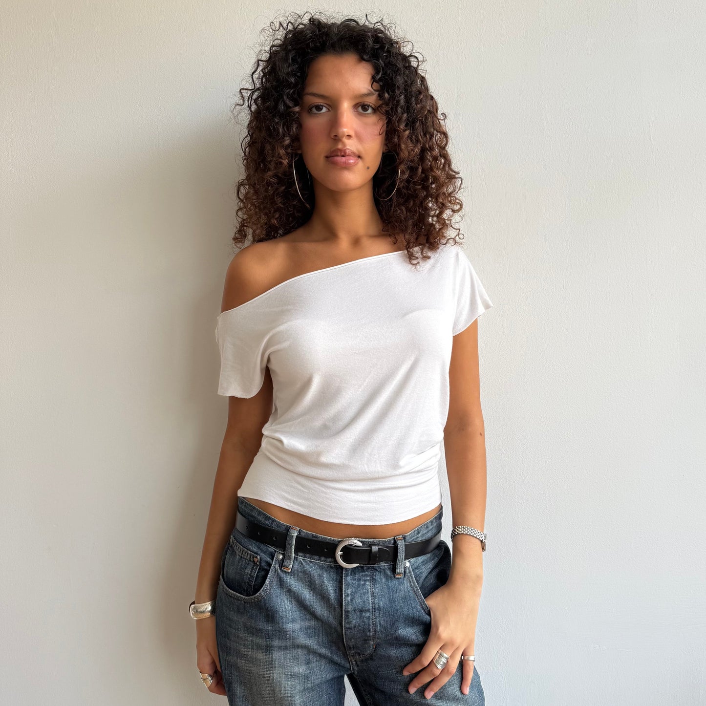 White slouchy t-shirt - Size M