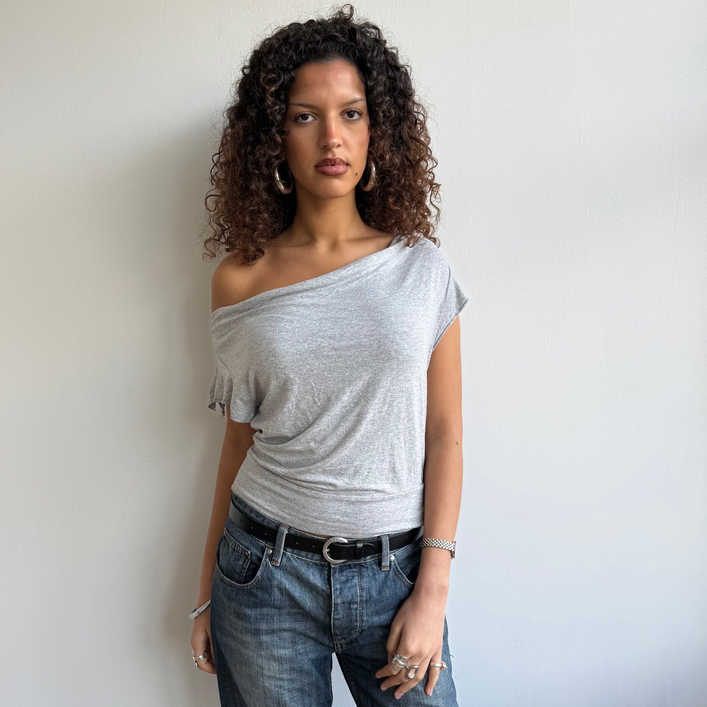 Grey slouchy t-shirt - Size S-M