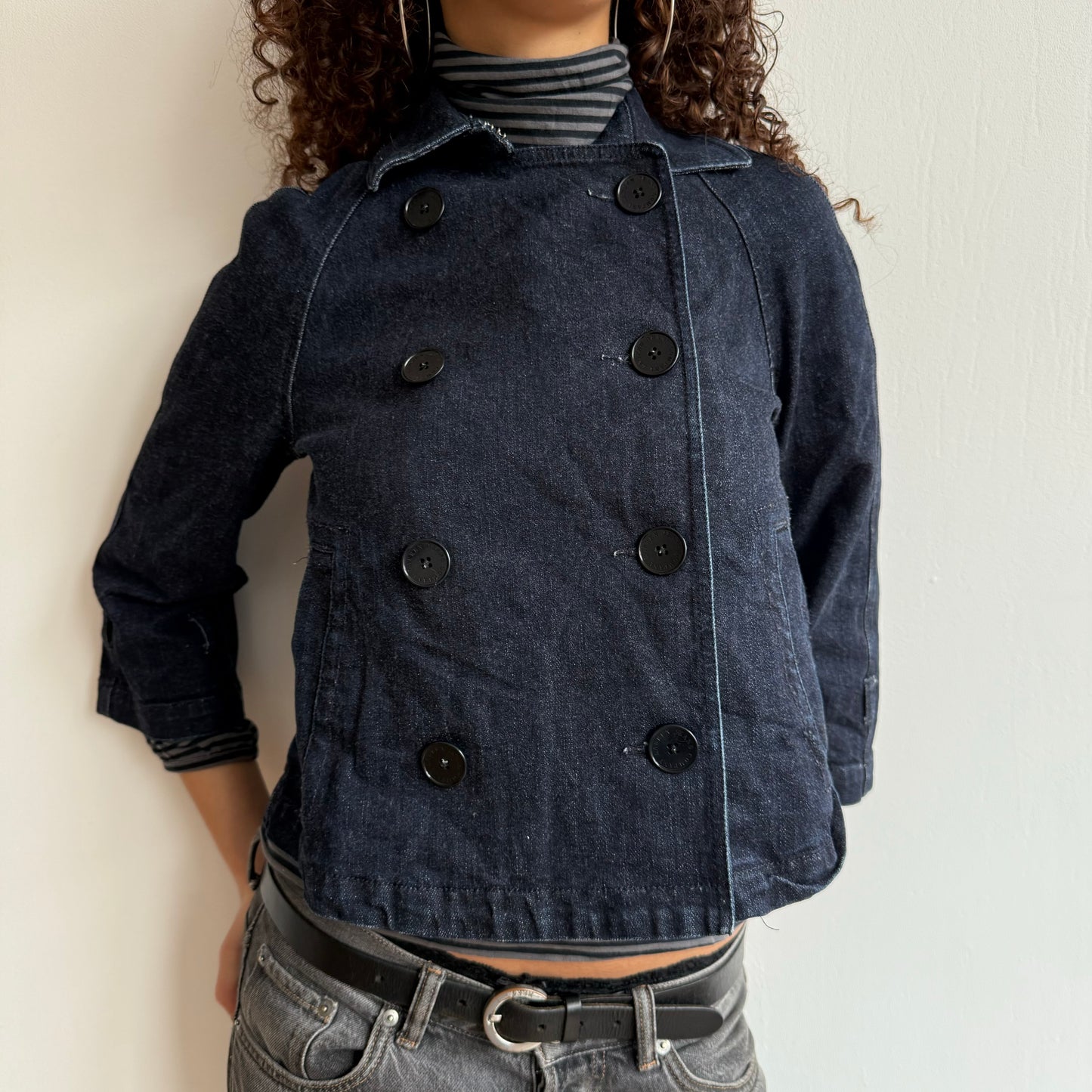 Dark denim peacoat - Size S