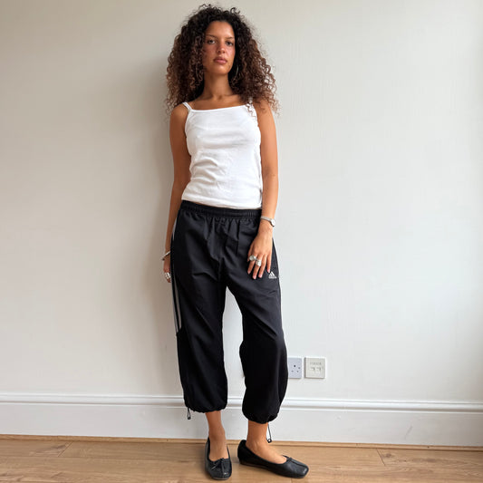 Black + grey Adidas capris - Size M