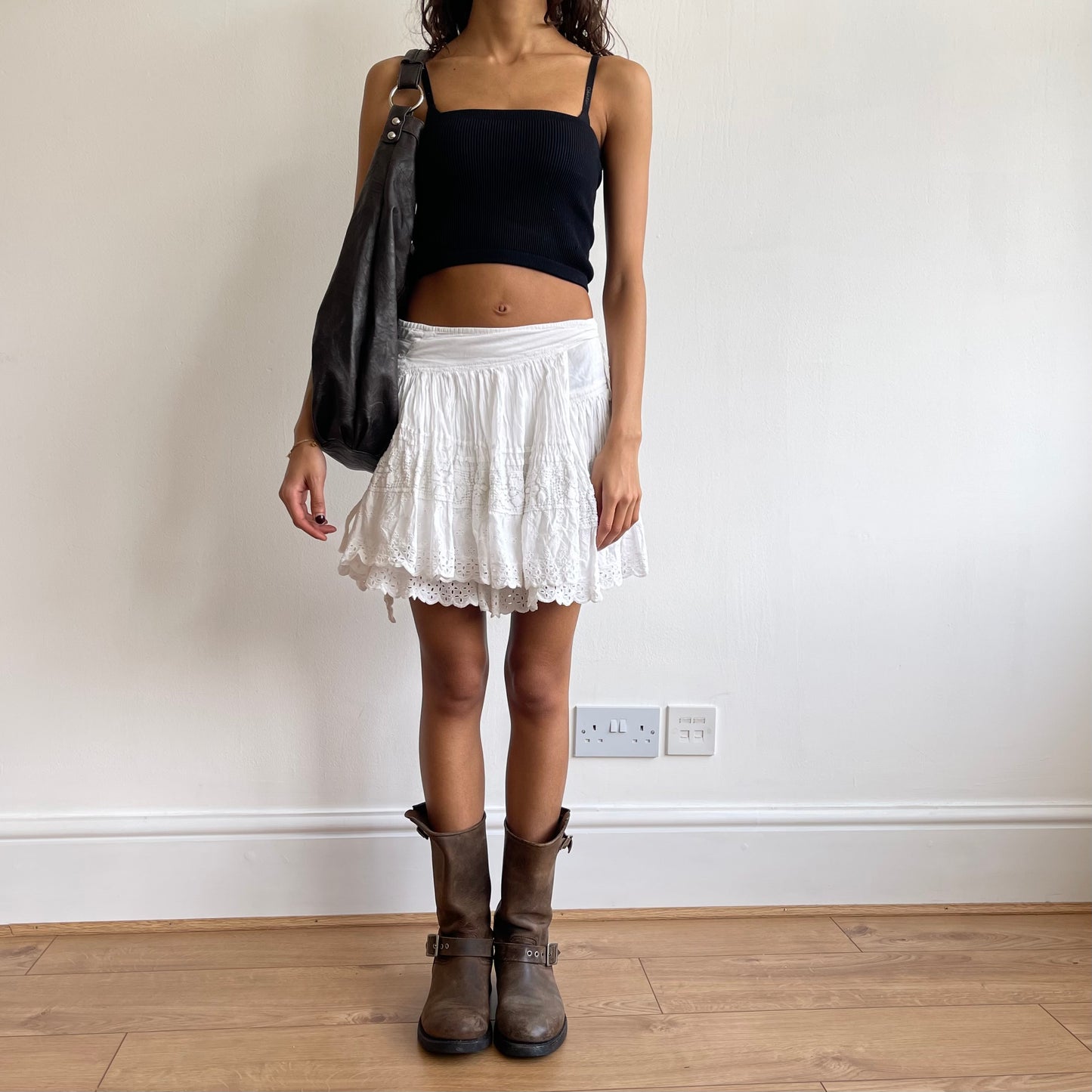Broderie wrap skirt - Size S