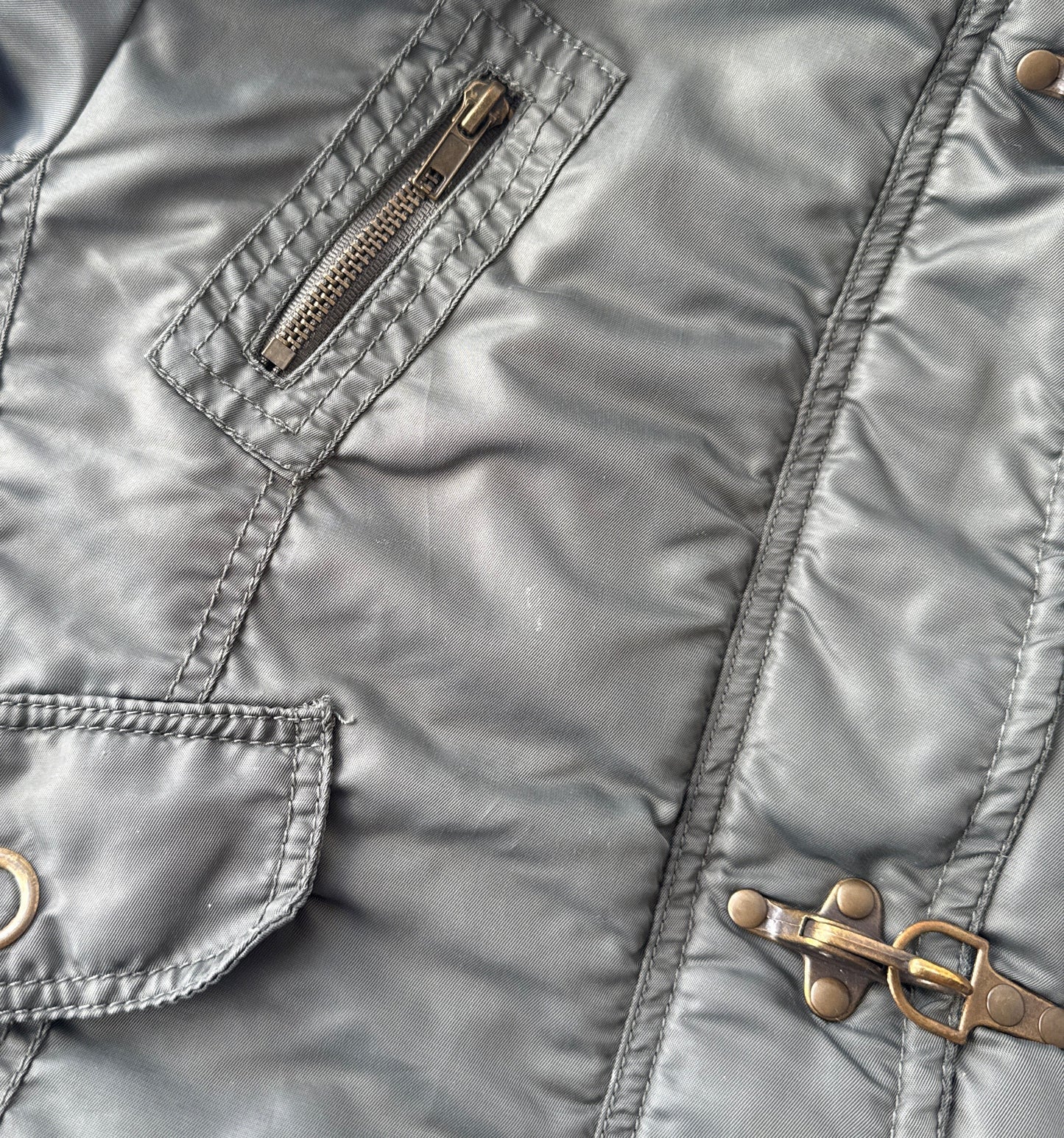 Khaki fireman’s clasp bomber - Size M