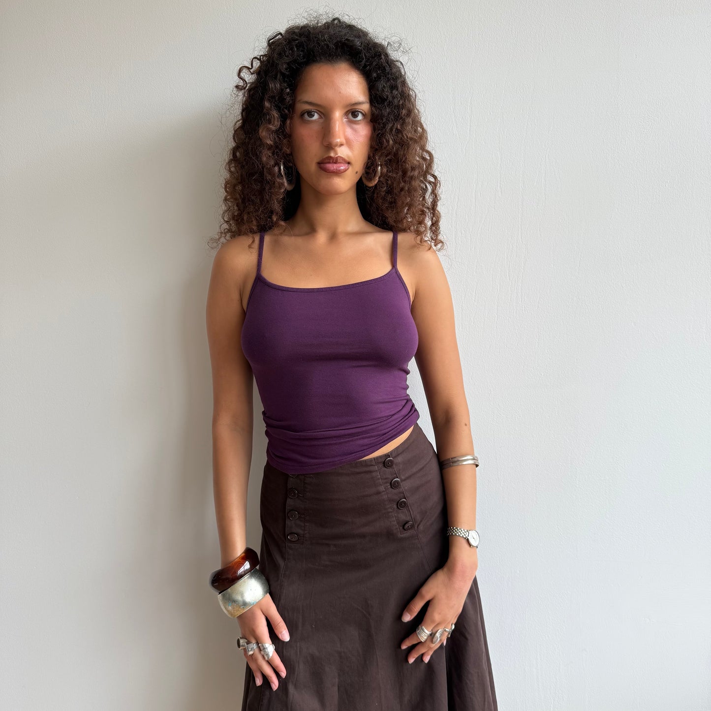 Purple slinky cami - Size S