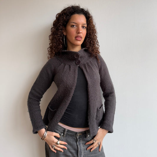 Brown knit Cardi - Size S