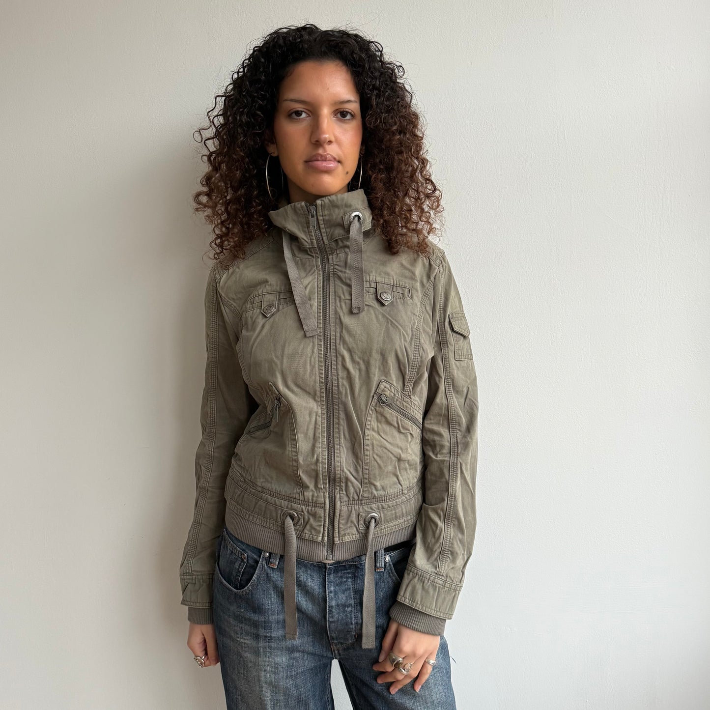 Khaki cargo jacket - Size M