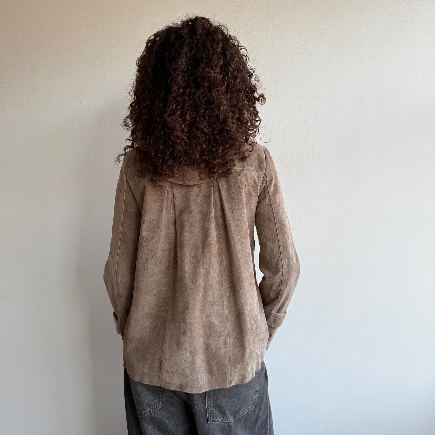 Tan suede peacoat - Size M