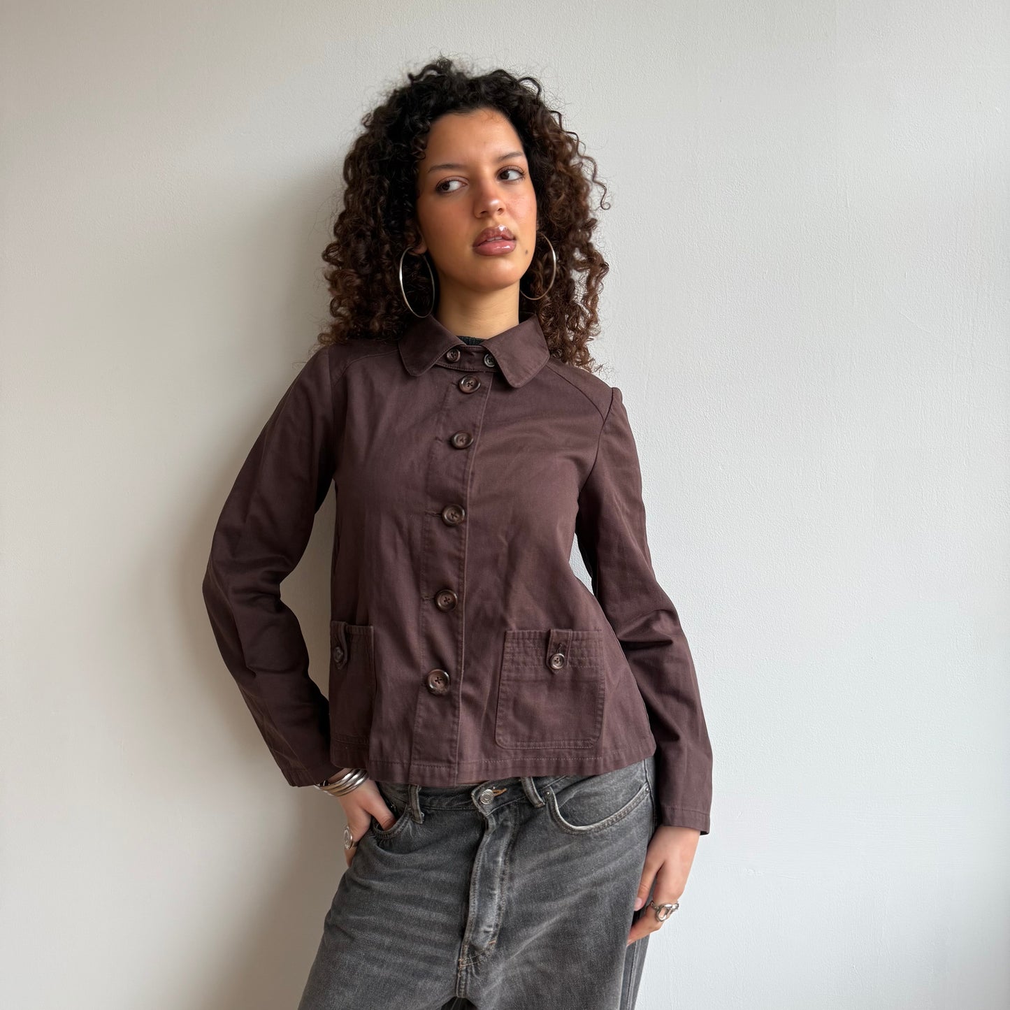 Brown trucker jacket - Size S