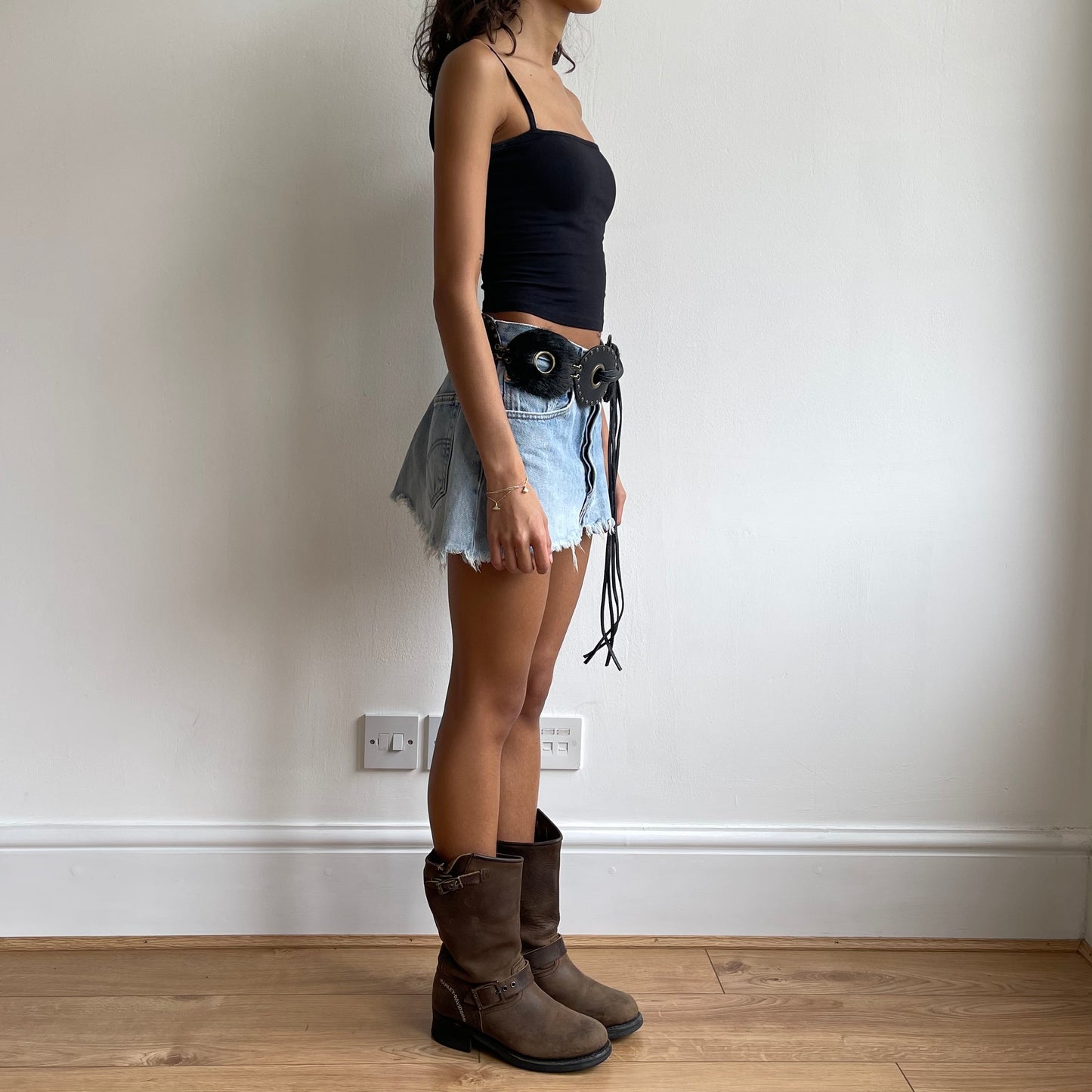 Boho suede concho belt - Size M