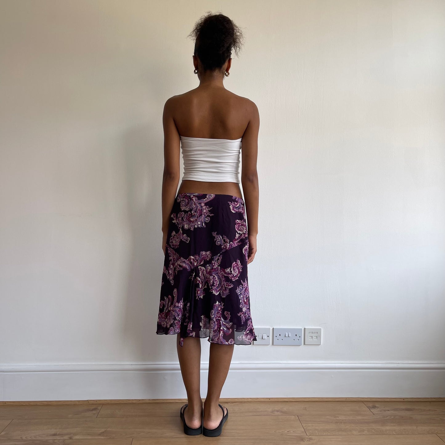 Purple midi skirt - Size M