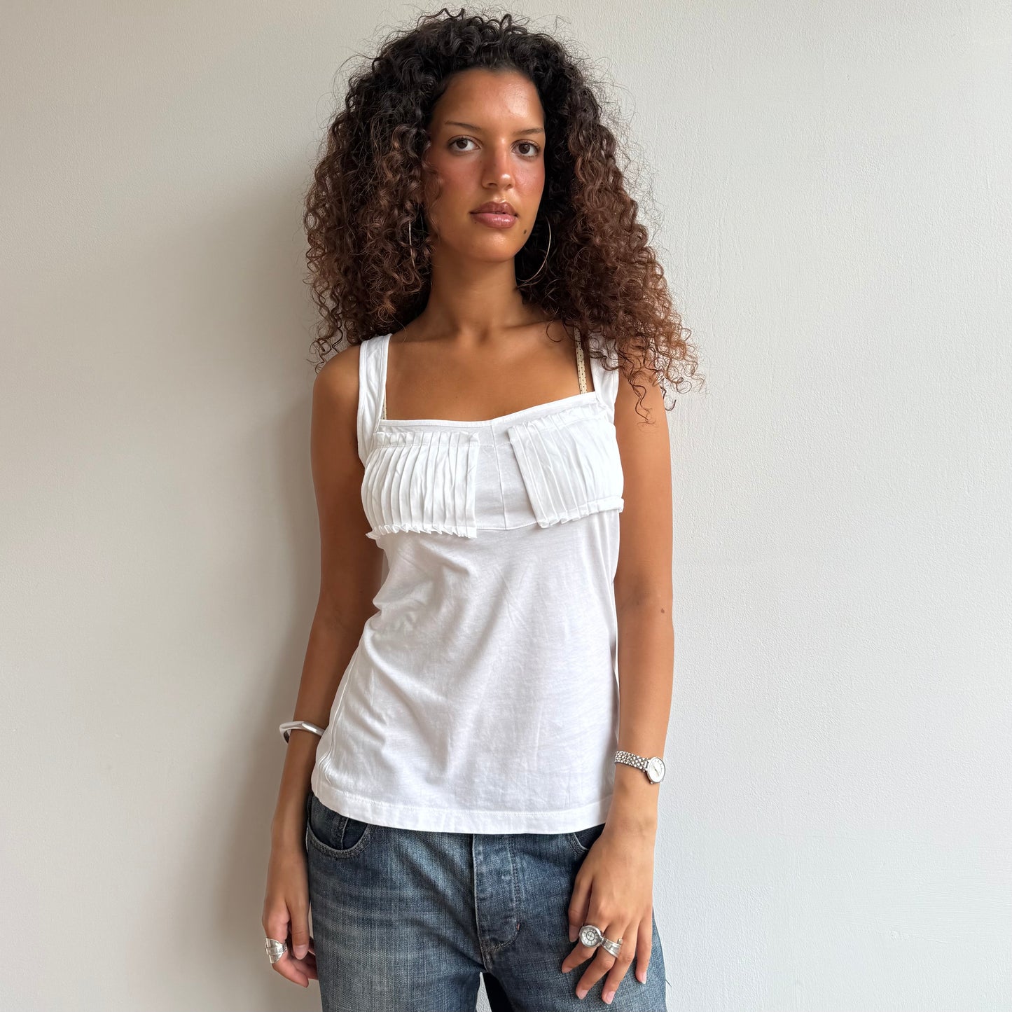 White Cop Copine cami top - Size M