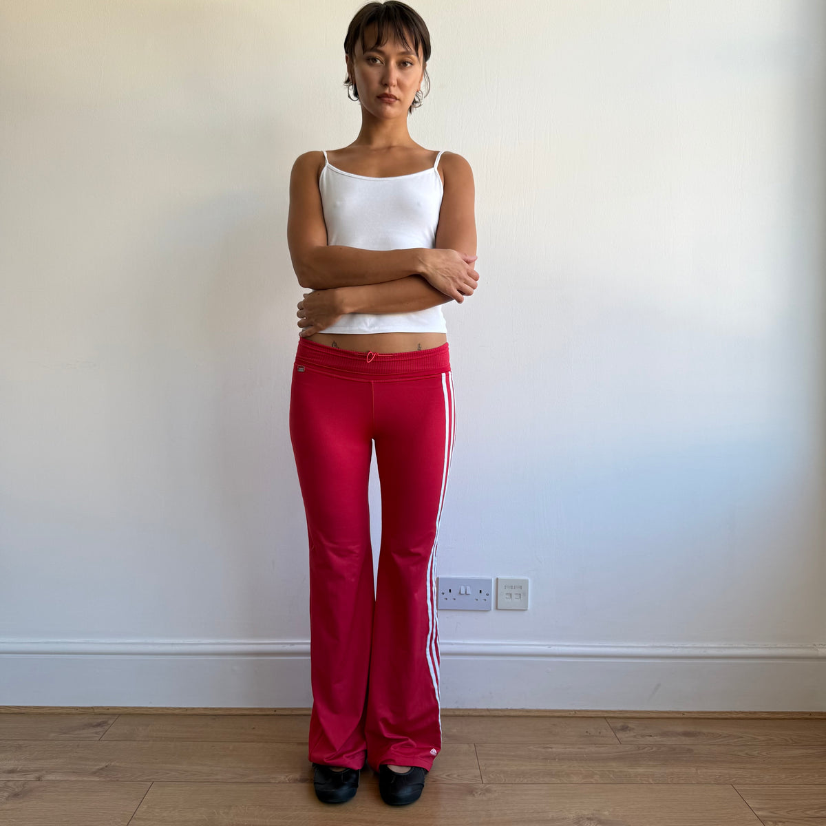 Red Adidas toggle waist yoga pants - Size S