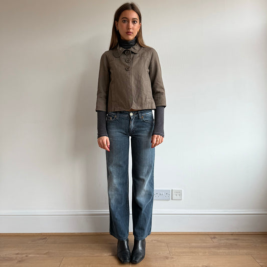 Brown swing jacket - Size S