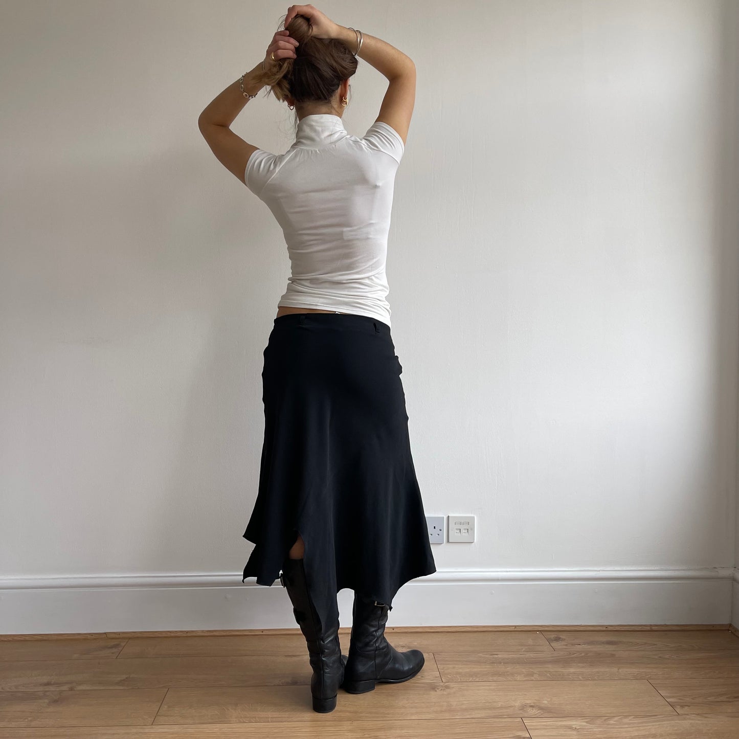 Cream tie neck top - Size S