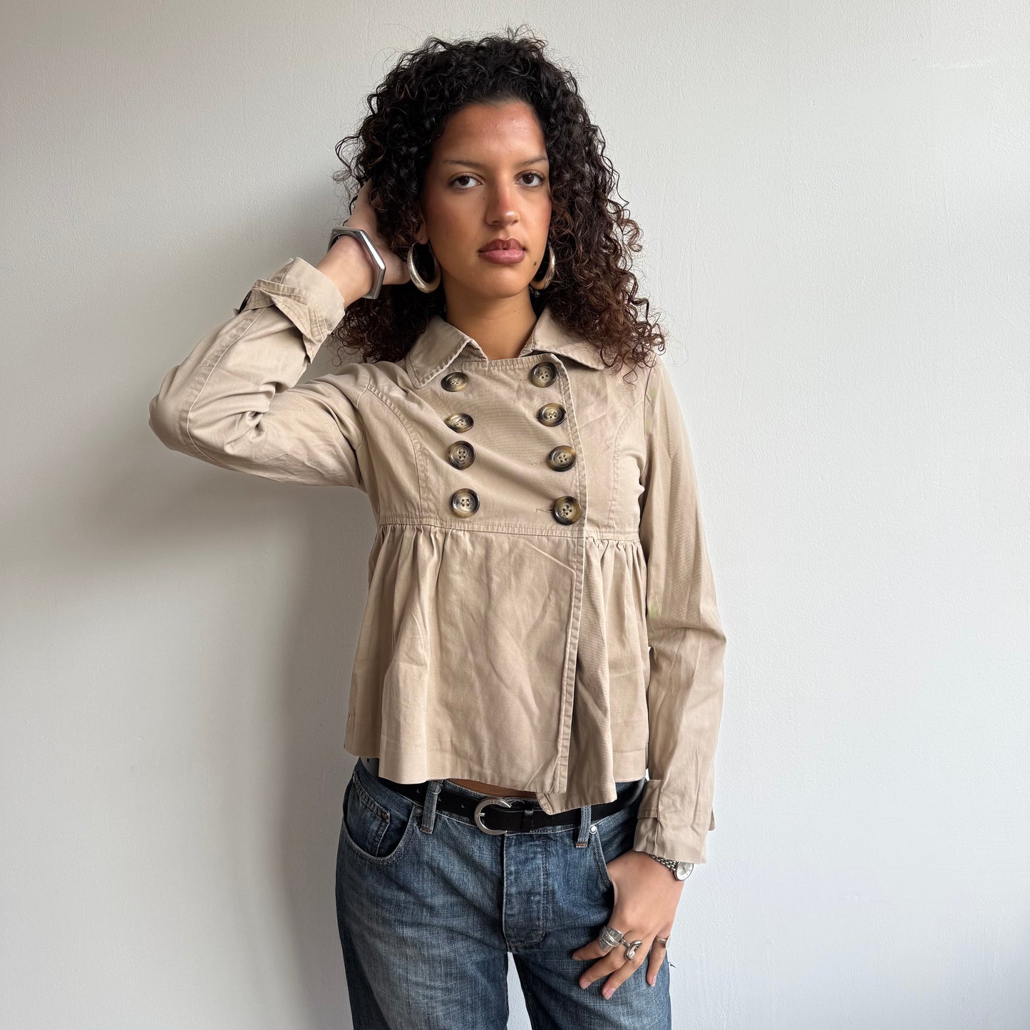 Beige peacoat - Size S/M