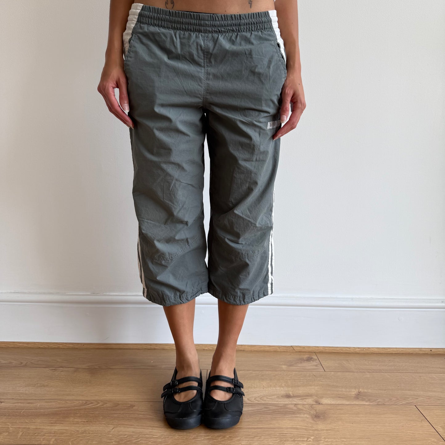 Charcoal grey Adidas capris - Size S