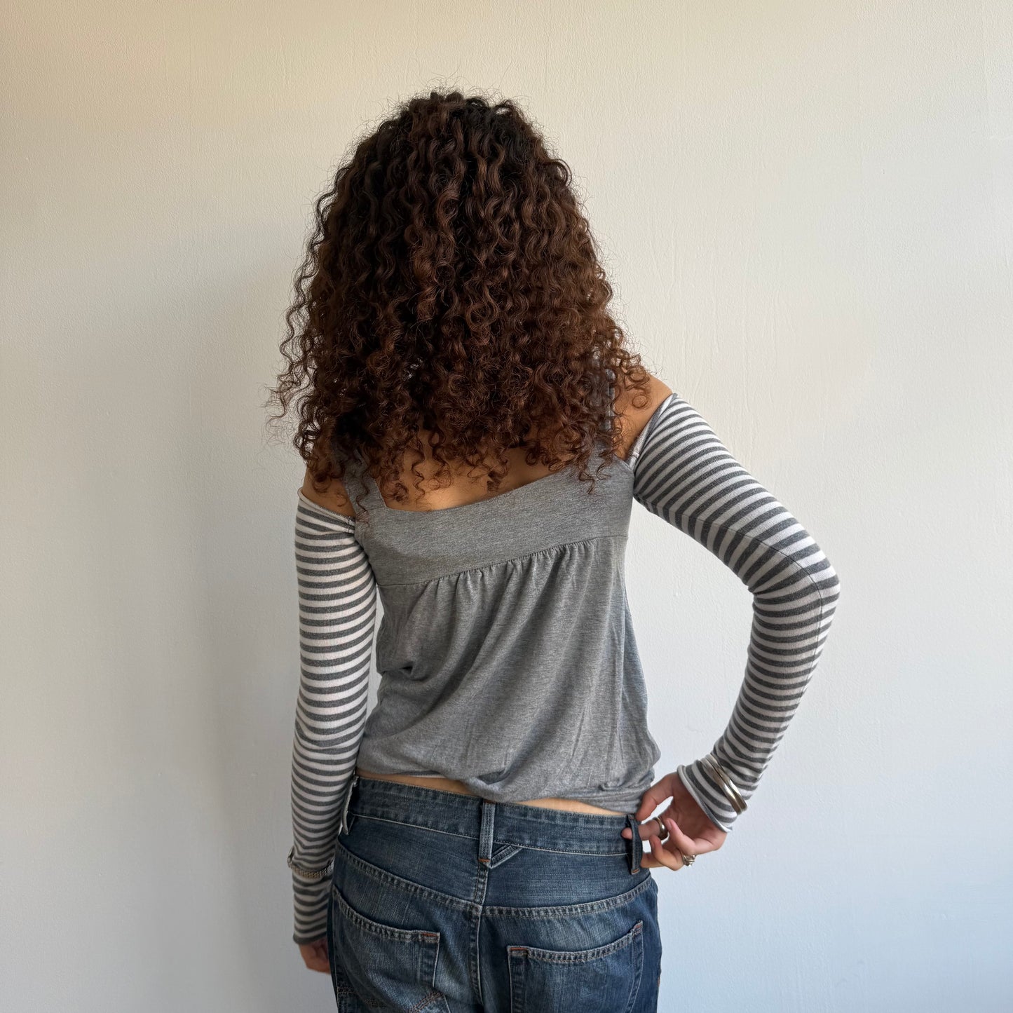 Grey button cami - Size S