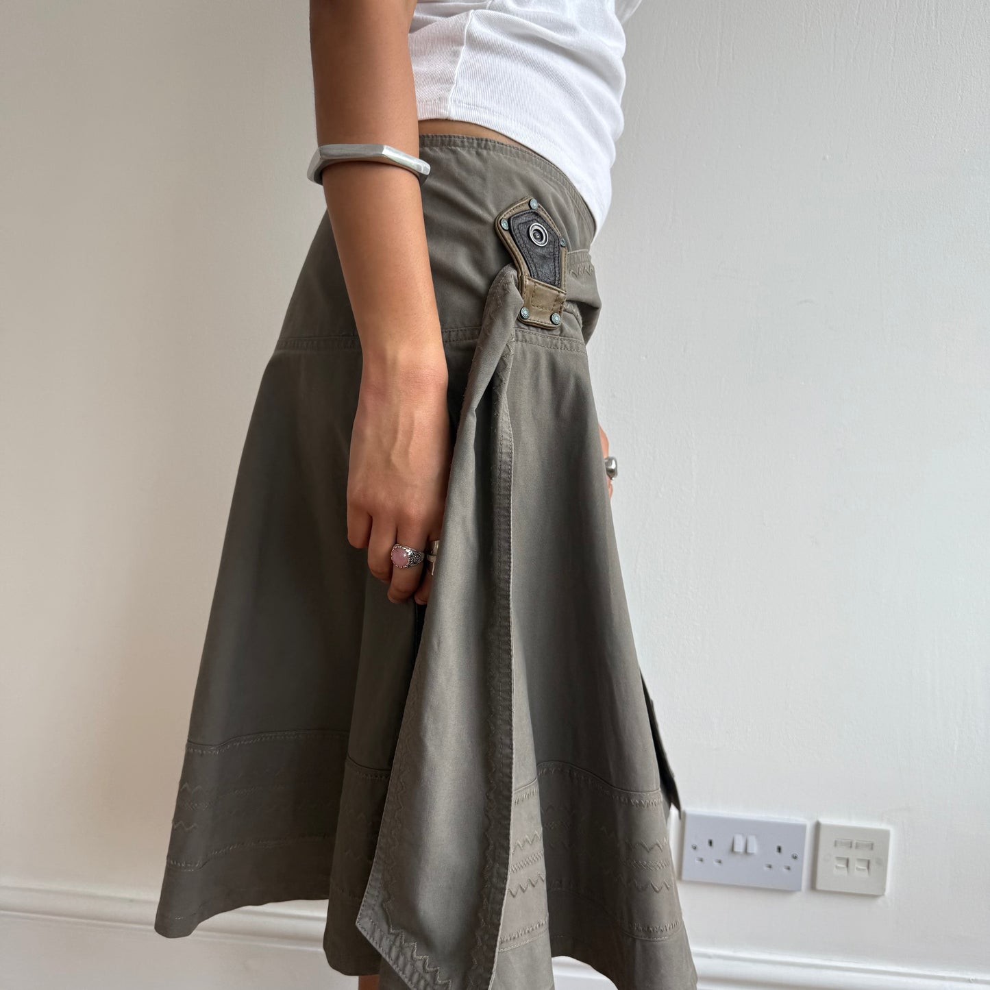 Khaki Diesel wrap skirt - Size M