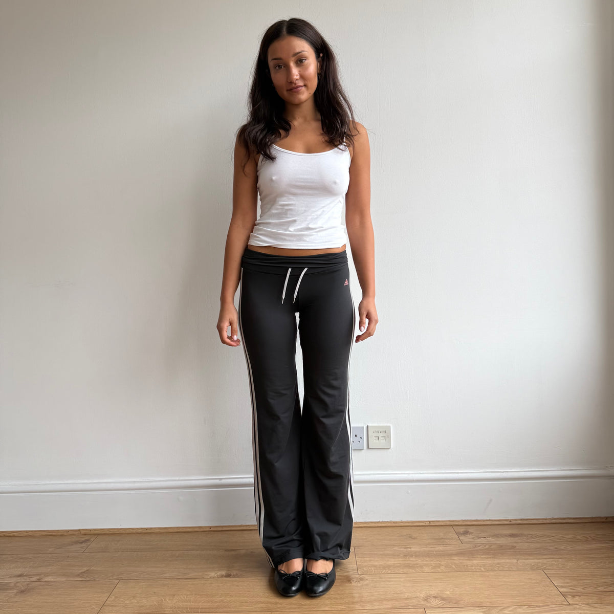 Adidas fold waist yoga pants - Size S
