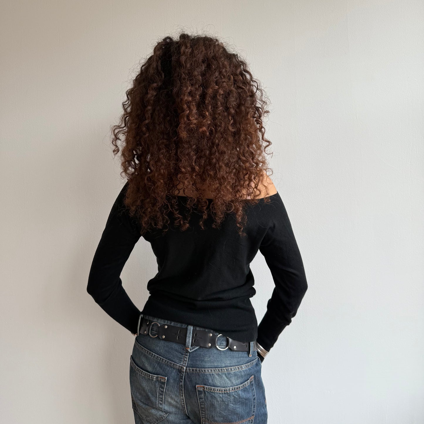 Black slouchy knit (2) - Size S