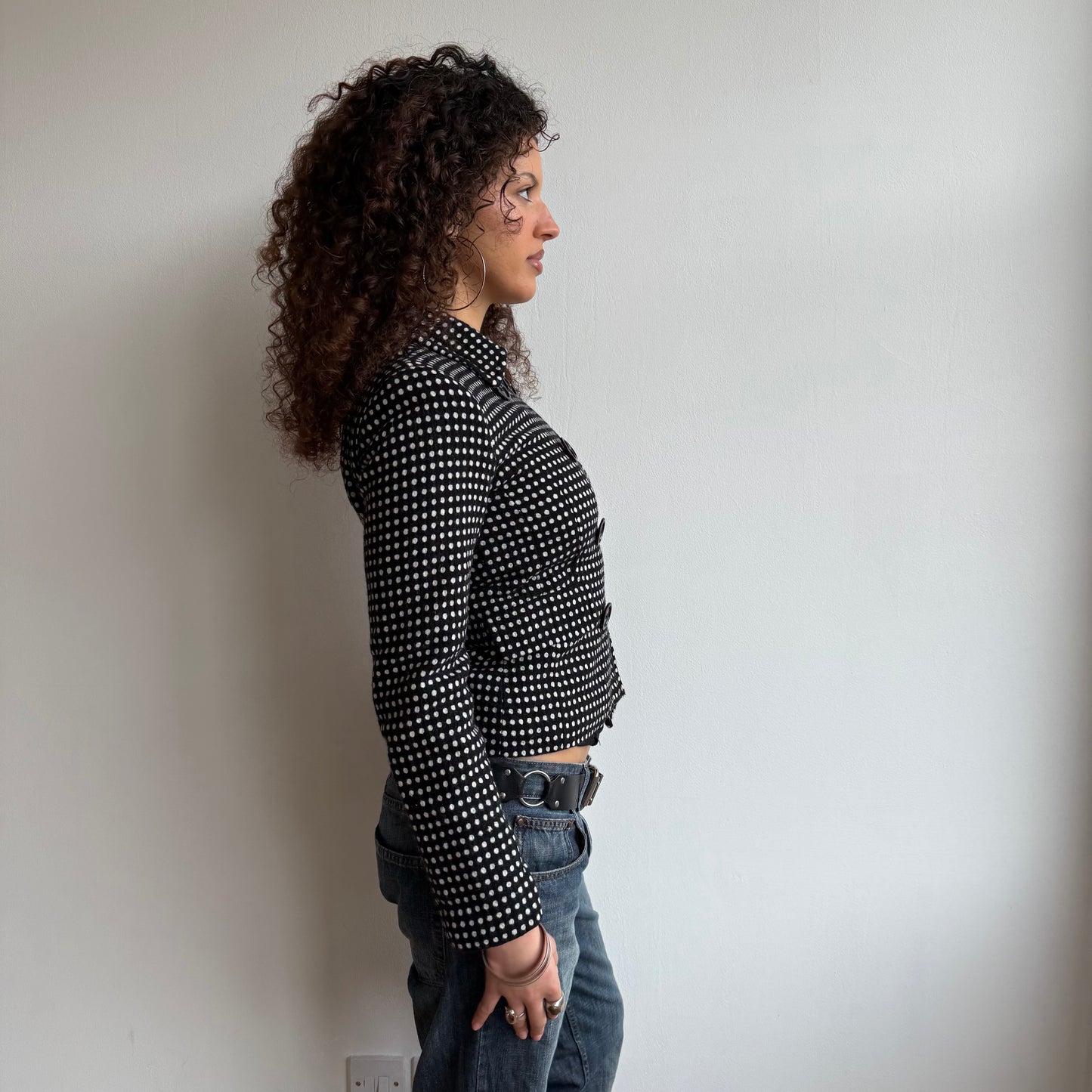 Polka dot peacoat - Size XS