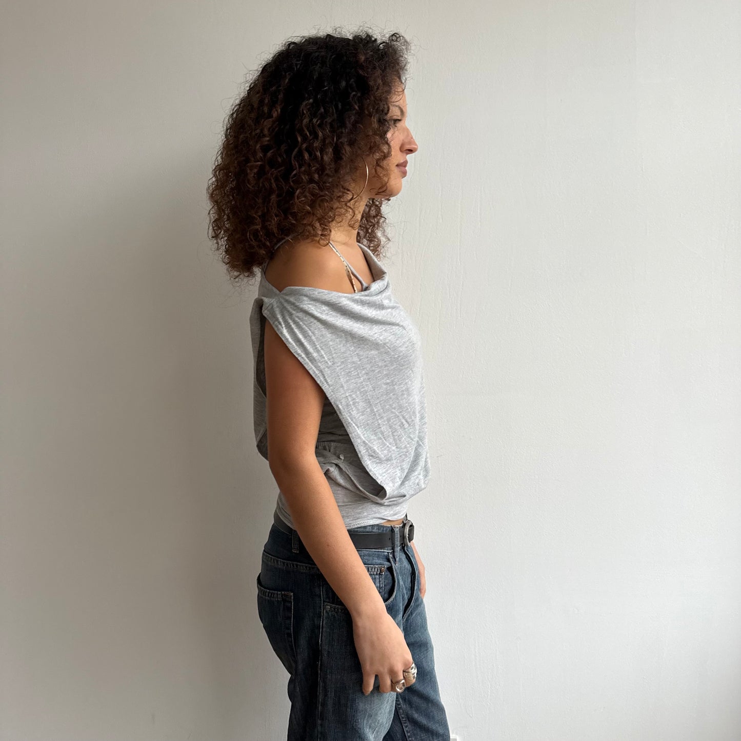 Grey double layer top - Size M