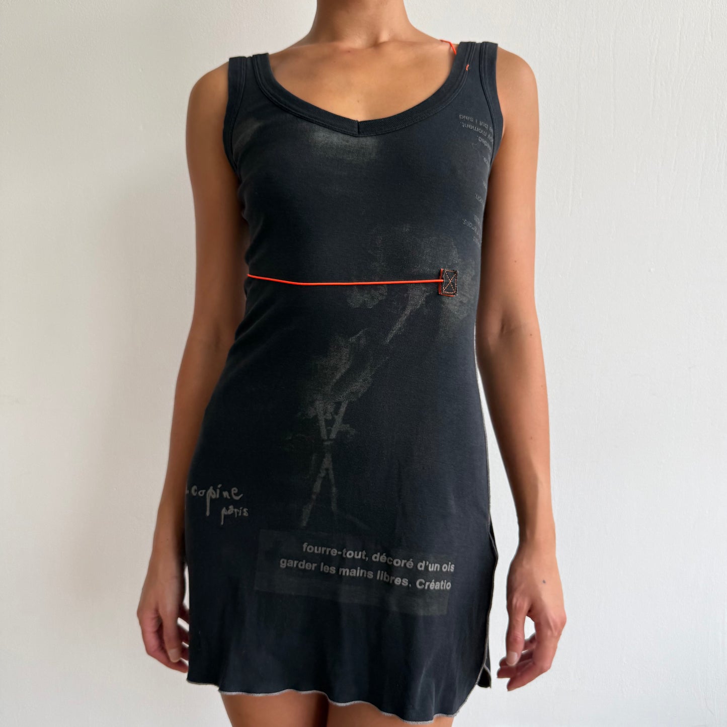 Cop Copine black graphic mini dress - Size S