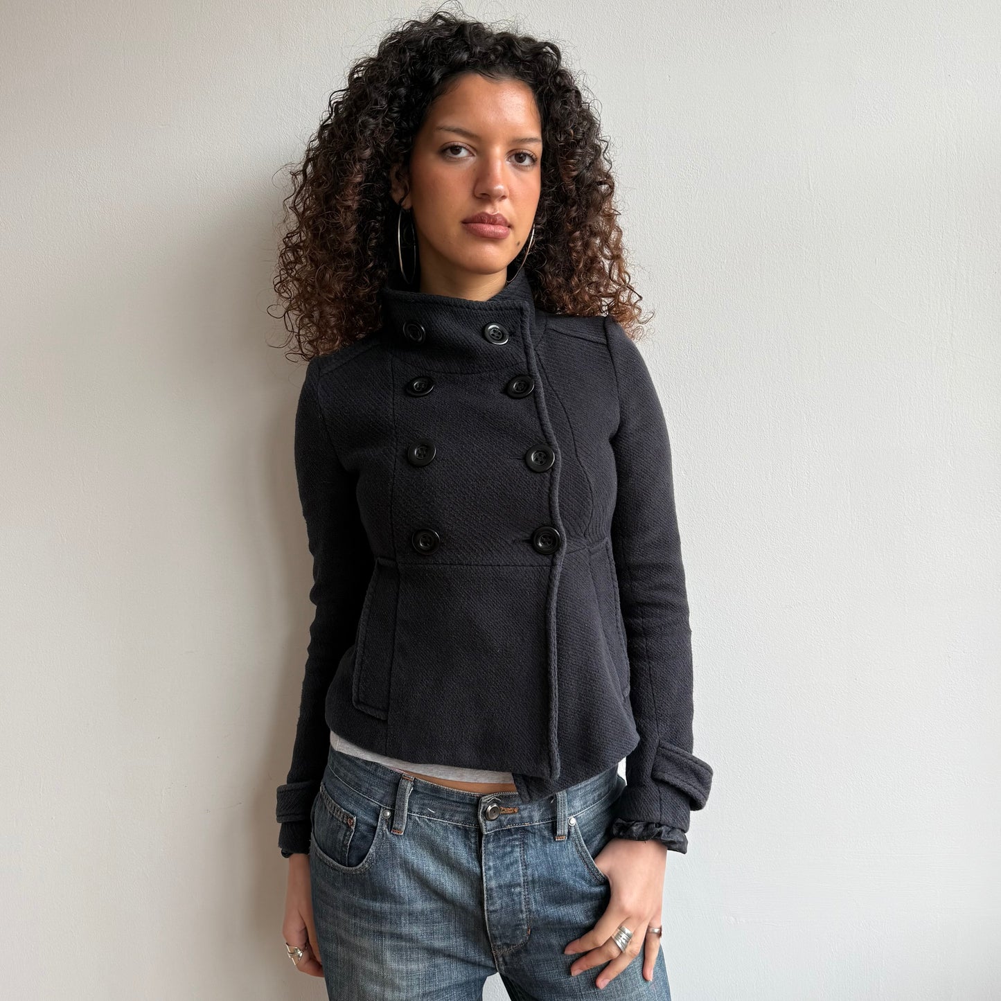 Black peacoat - Size XS/S