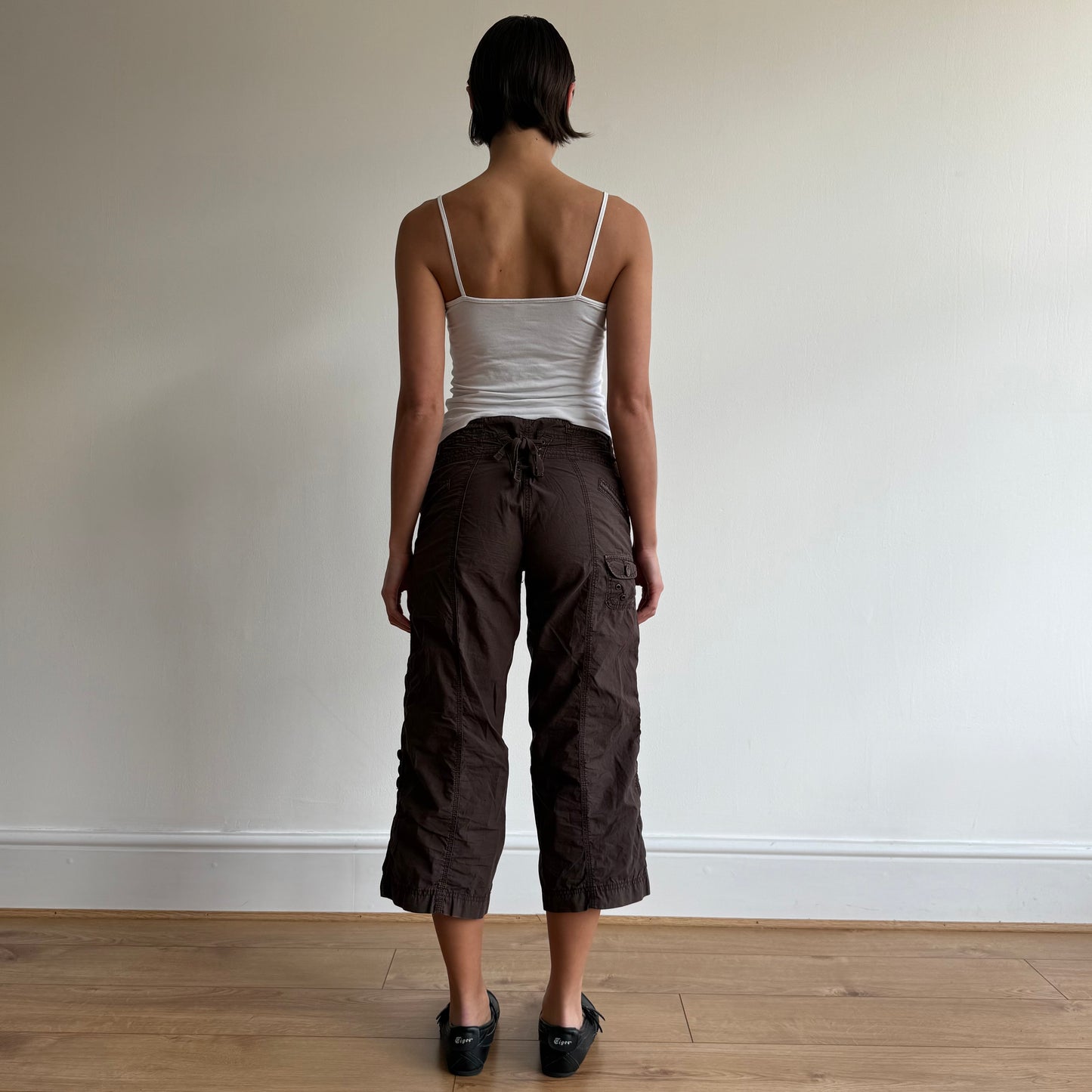 Brown corset back capris - Size S