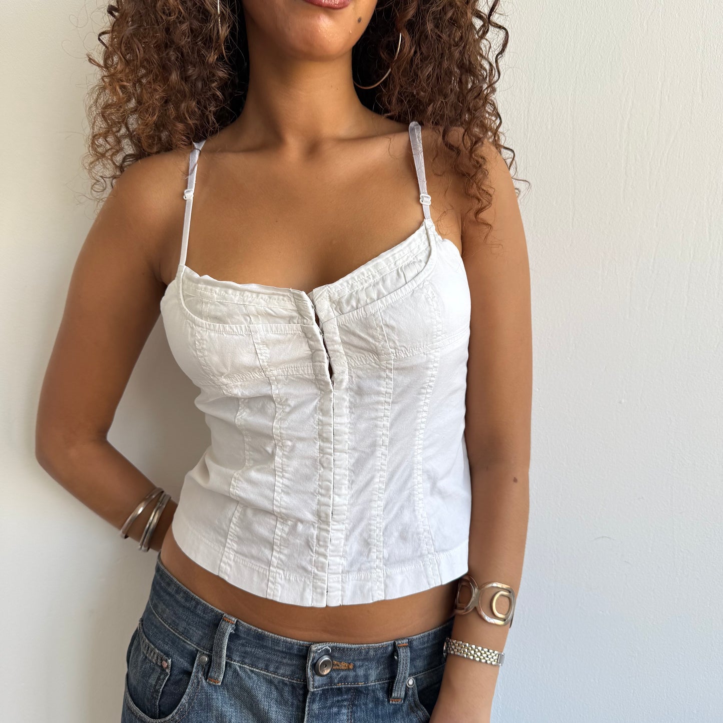 White milkmaid top - Size S